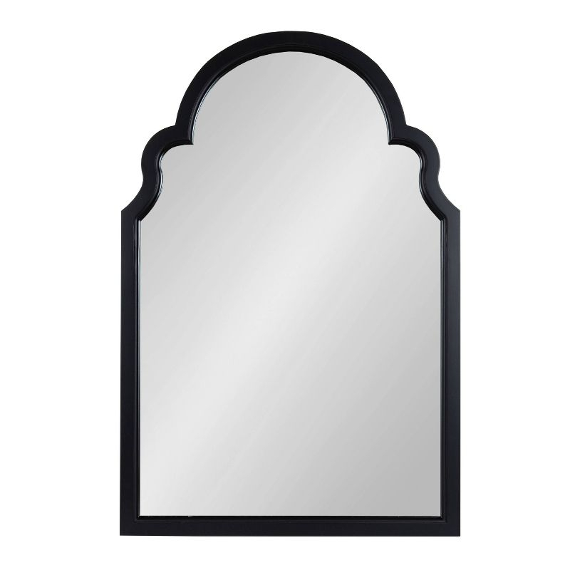 24" x 36" Hogan Arch Wall Mirror Black - Kate & Laurel All Things Decor: Modern MDF Frame, No Assembly Required