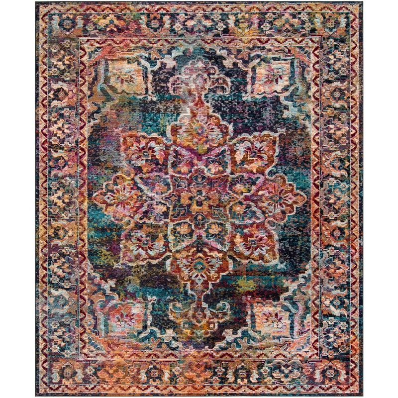Crystal CRS513 Power Loomed Area Rug - Navy/Light Blue - 8'9"x11'9" - Safavieh.
