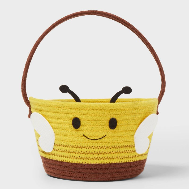 Circular Rope Decorative Easter Basket Bee Brown/Yellow - Spritz™