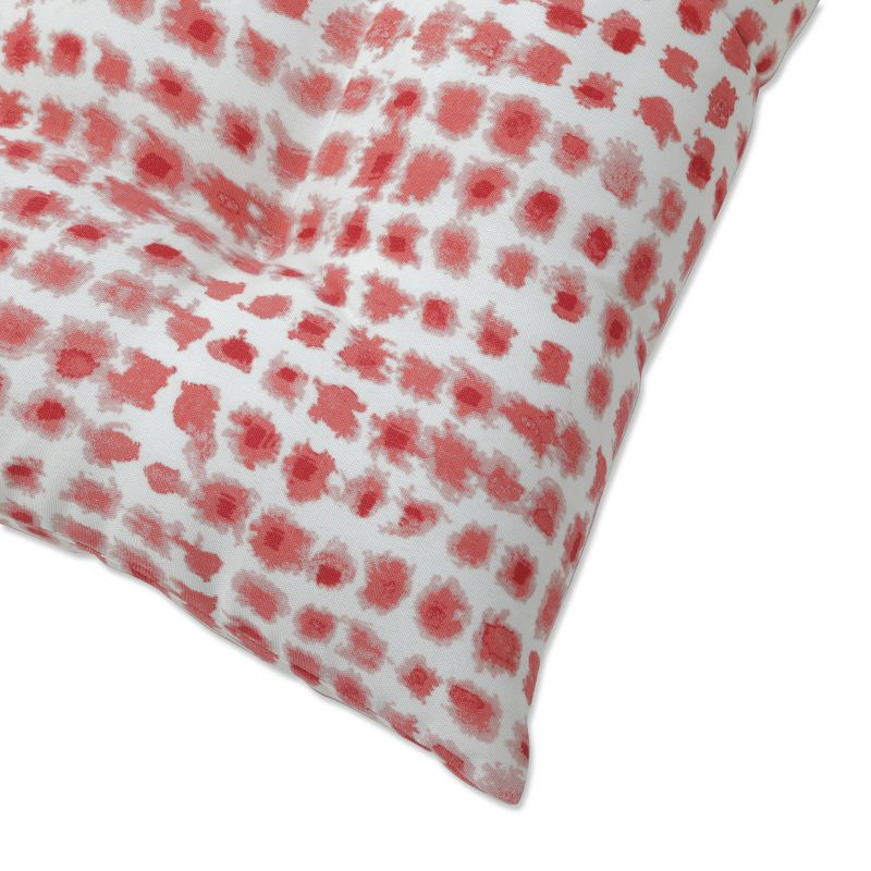 2pk Outdoor/Indoor Wrought Iron Seat Cushion Set Alauda Coral Isle Red - Pillow Perfect: Weather & Fade-Resistant, Reversible Design