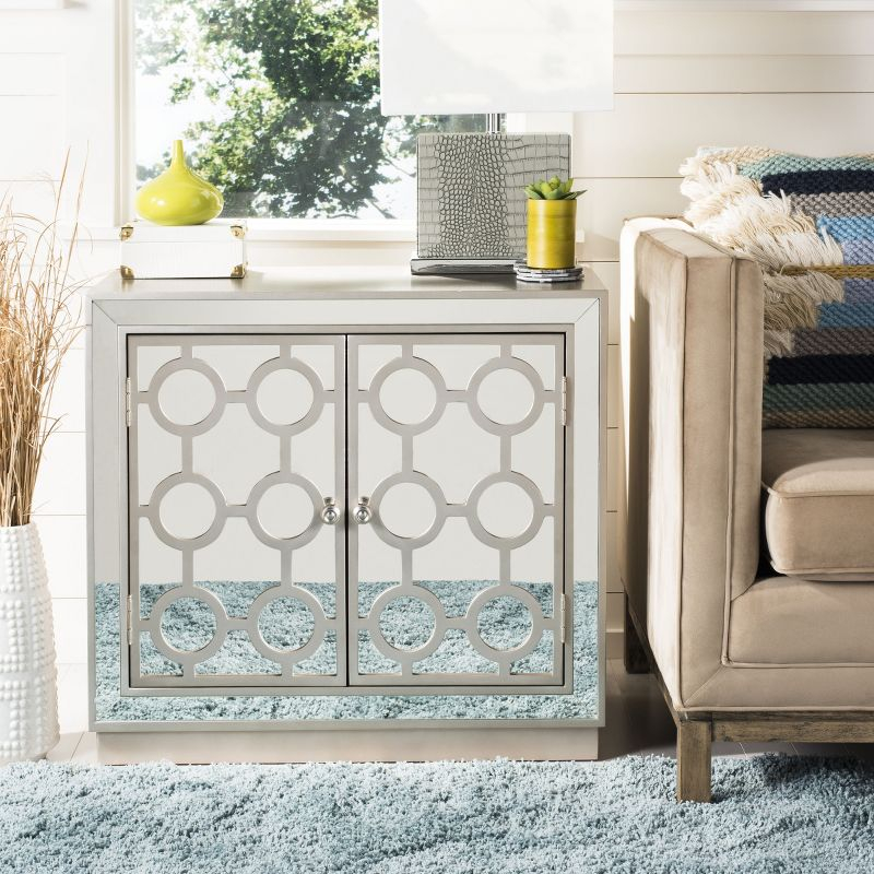Kaia 2 Door Chest - CHS6404 - Champagne/Mirror - Safavieh