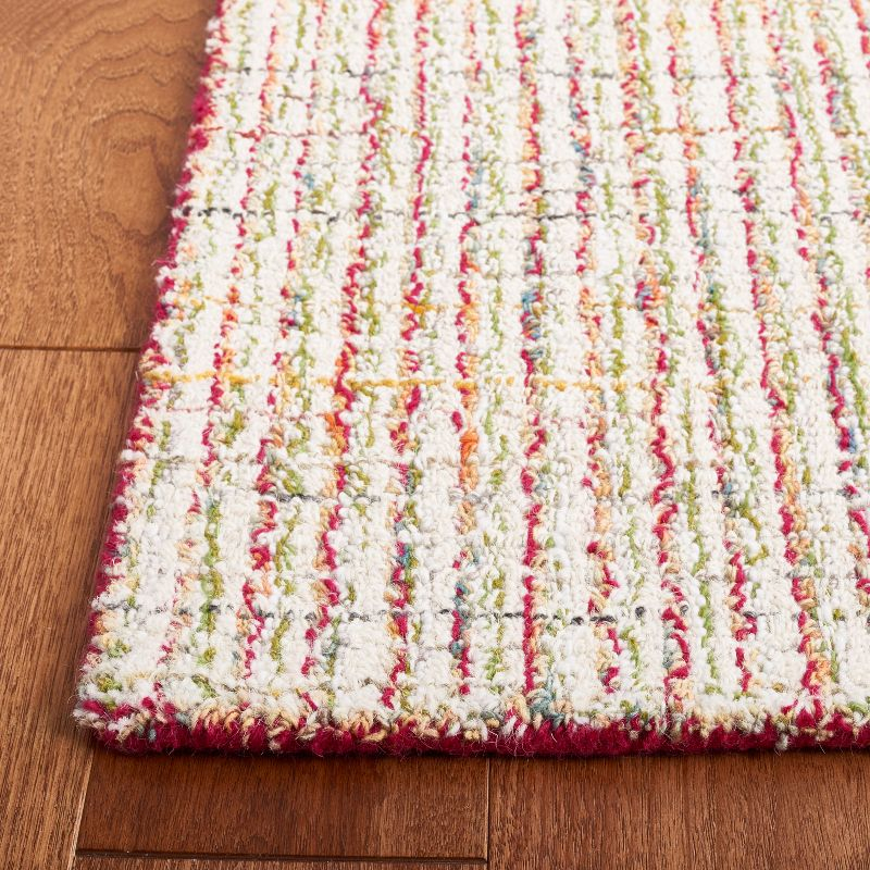 Abstract ABT481 Handmade Indoor Area Rug - Red/Green - 8'x10' - Safavieh