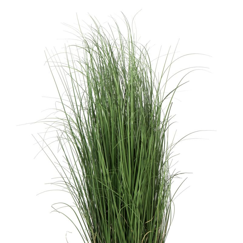 Vickerman 48" Artificial Potted Green Curled Grass. In a 6"Lx6"Wx5"H base.