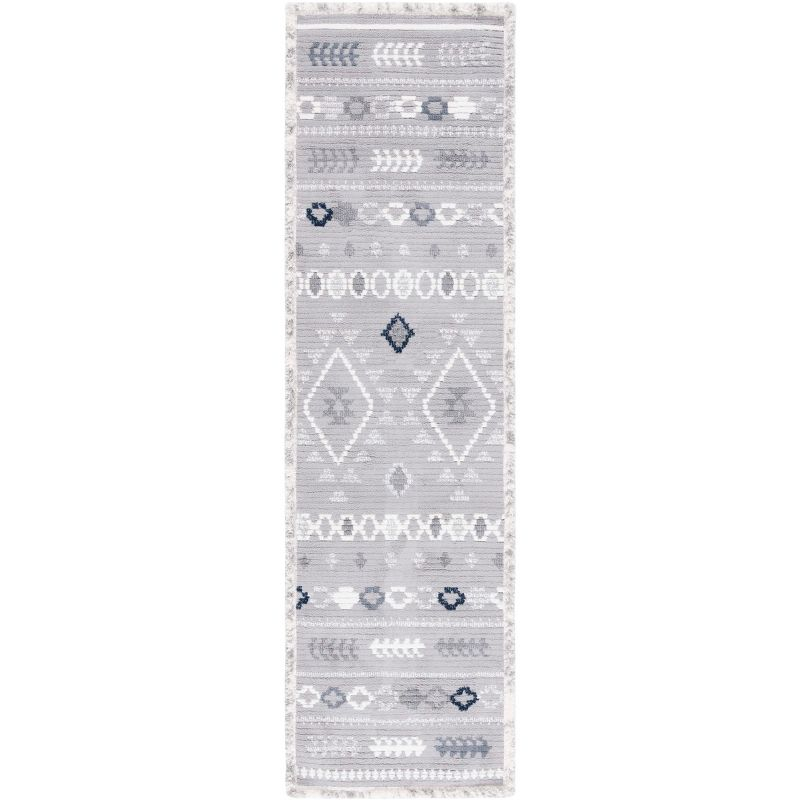 Marrakesh MRK606 Power Loomed Runner Rug - Gray/Light Gray - 2'2"x8' - Safavieh.