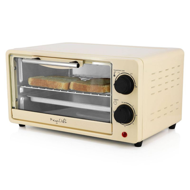 MegaChef 9L Electric Counter Top Toaster Oven in Cream