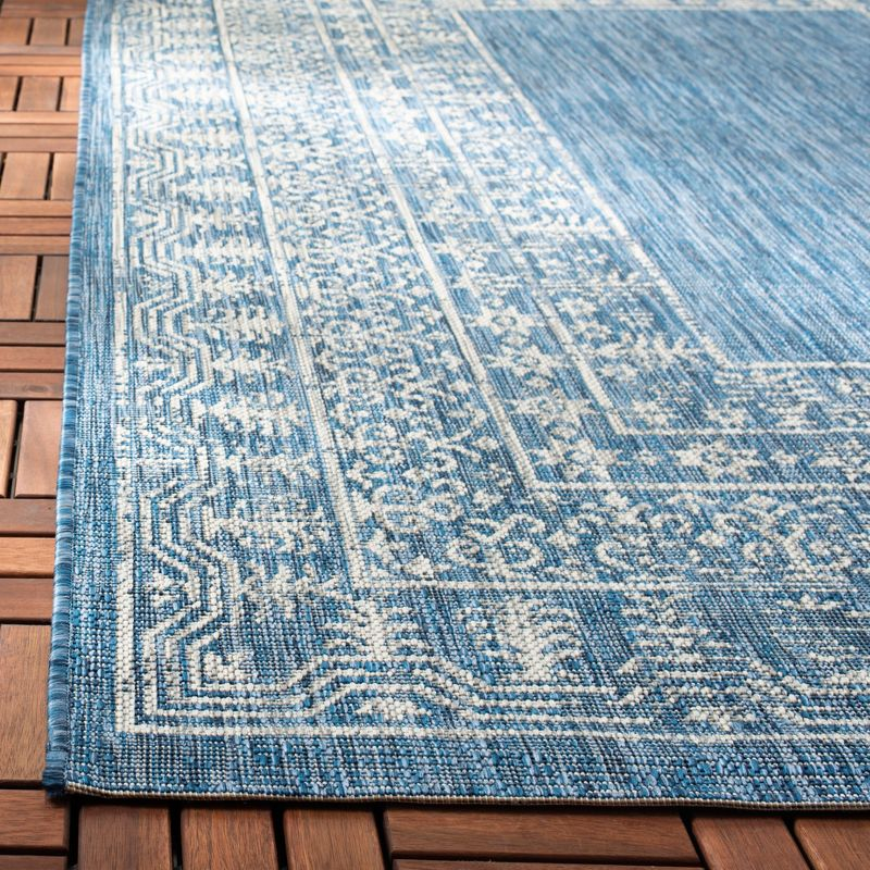 Courtyard CY8482 Power Loomed Indoor/Outdoor Area Rug - Navy/Gray - 5'3"x7'7" - Safavieh.