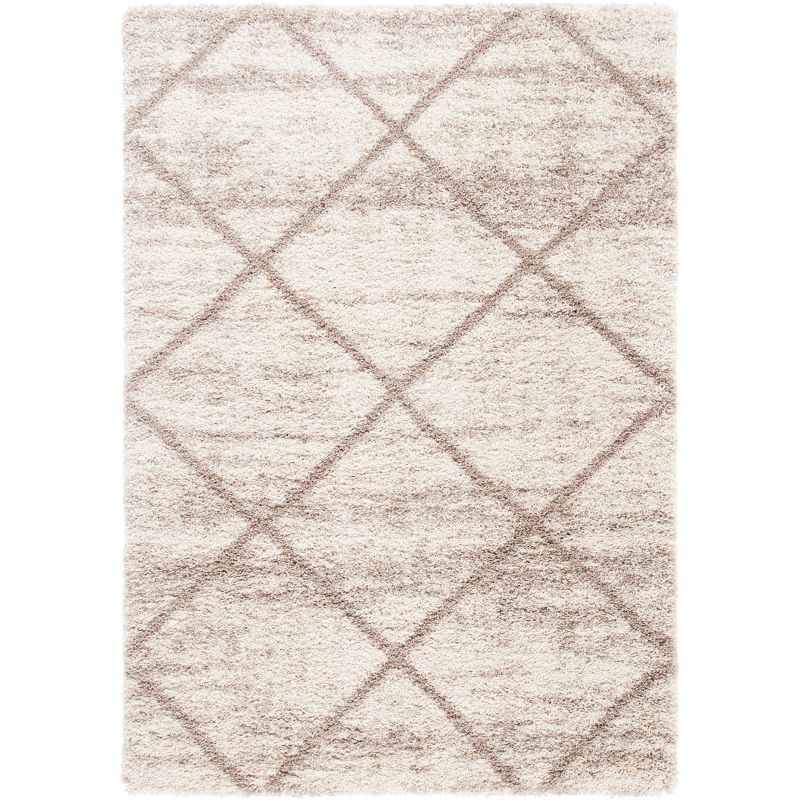 Hudson Shag SGH281 Power Loomed Indoor Area Rug - Multi Ivory/Beige - 5'3"x7'6" - Safavieh