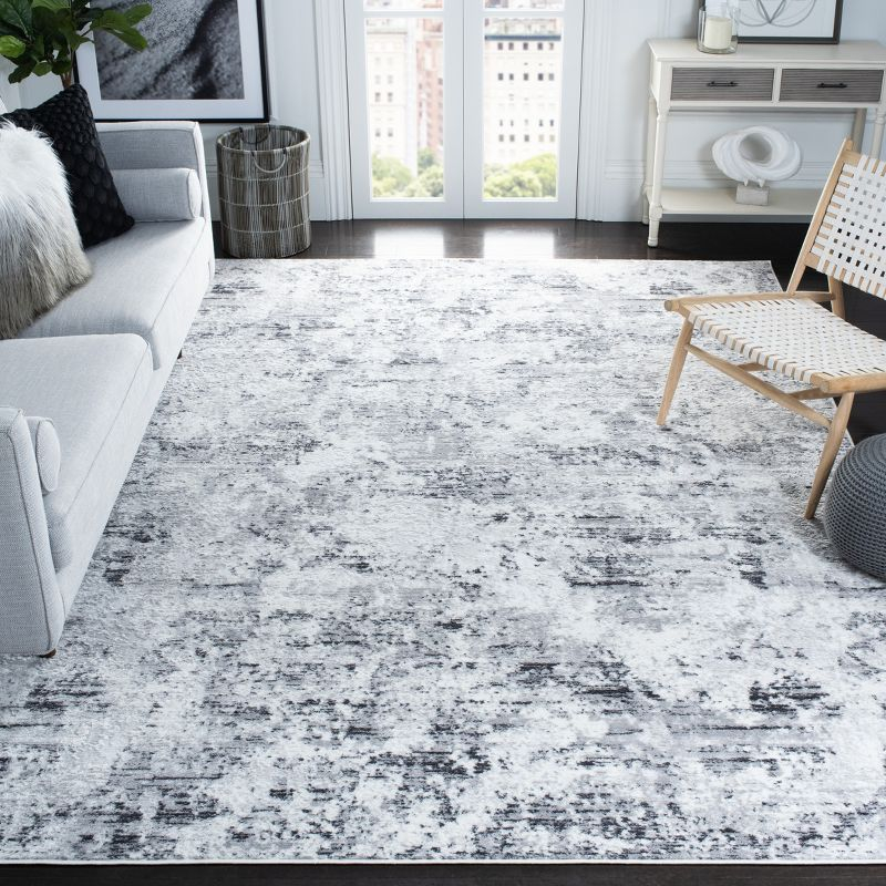 Amelia ALA705 Power Loomed Area Rug - Grey/Ivory - 6'7"x6'7" - Safavieh.
