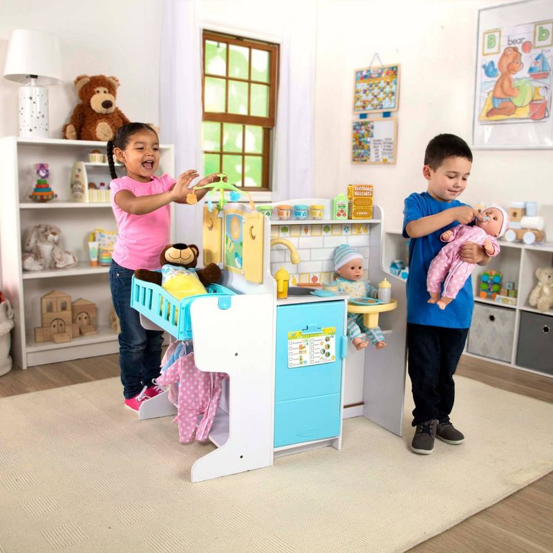 Melissa & Doug Mine to Love Baby Care Activity Center for Dolls - Kitchen, Nursery, Bathing-Changing
