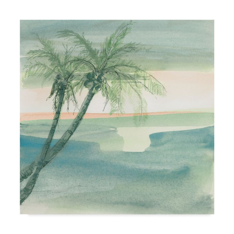 Trademark Fine Art -Chris Paschke 'Peaceful Dusk I Tropical' Canvas Art