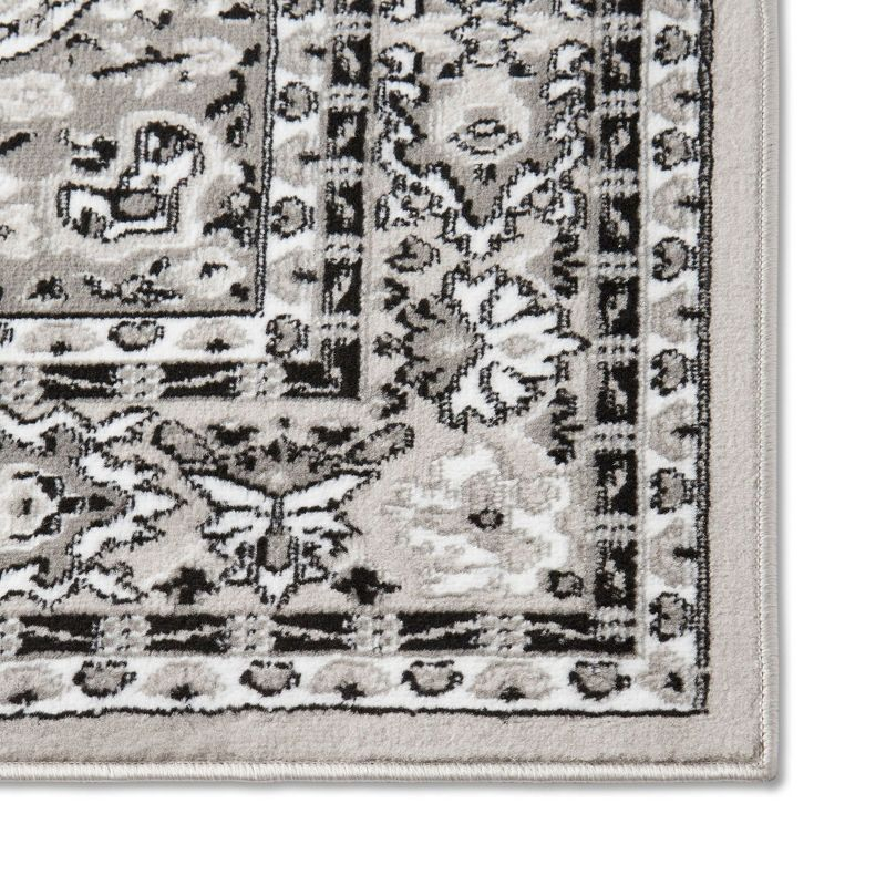 Home Dynamix Premium Sakarya Traditional Medallion Area Rug, Grey/Ivory, 7'8"x10'7"