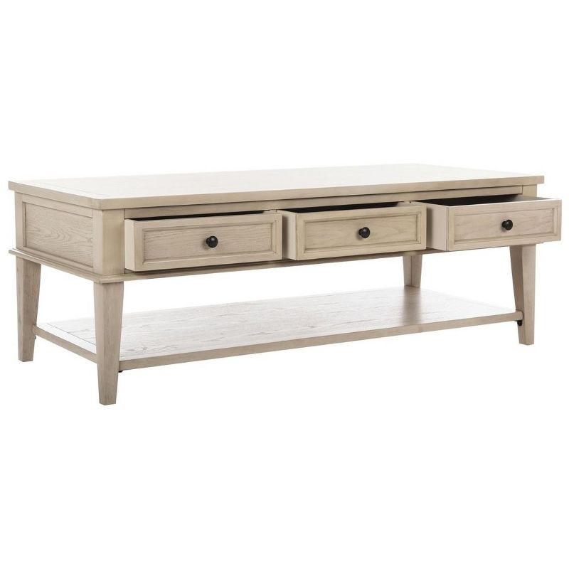 Manelin Coffee Table - White Washed - Safavieh