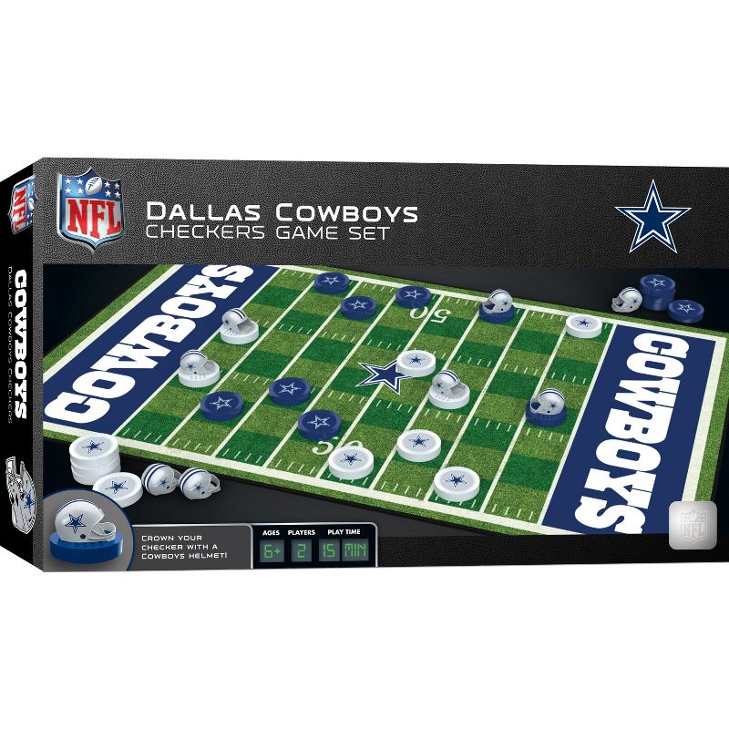 MasterPieces Officially licensed NFL Dallas Cowboys Checkers Board Game for Families and Kids ages 6 and Up