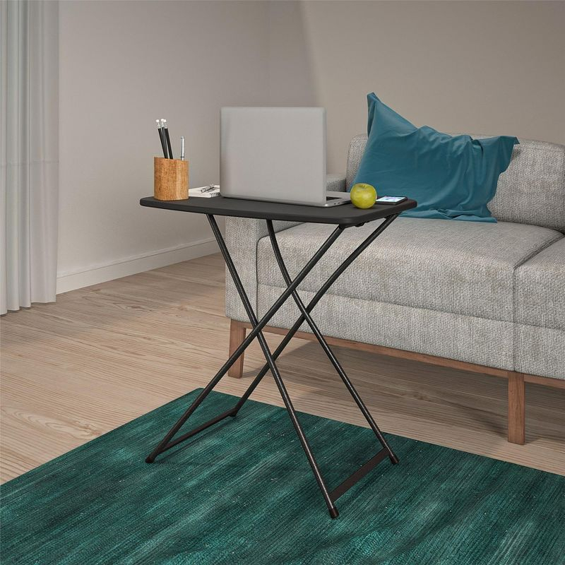 COSCO Personal Folding Activity Table, Multi-Purpose, Adjustable Height, Black, 2-Pack
