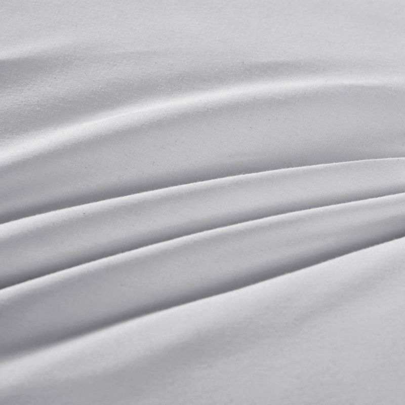 Peace Nest Set of 2 Medium Goose Feather Down Bed Pillow with Cotton Cover, Gray, Standard