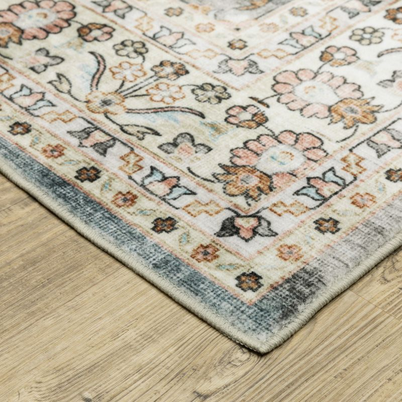Oriental Weavers Sumter SUM07 Grey/ Ivory Indoor Area Rug - 3'6" x 5'6"