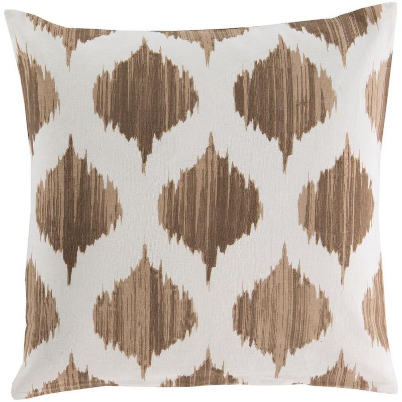 Mark & Day Harmole 18"H x 18"W Square Pillow Cover Down Insert Global Camel Throw Pillow