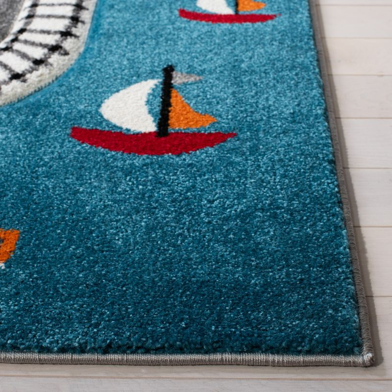 Carousel Kids  CRK192 Loomed Indoor Area Rug - Grey/Ivory - 5'3"x7'6" - Safavieh