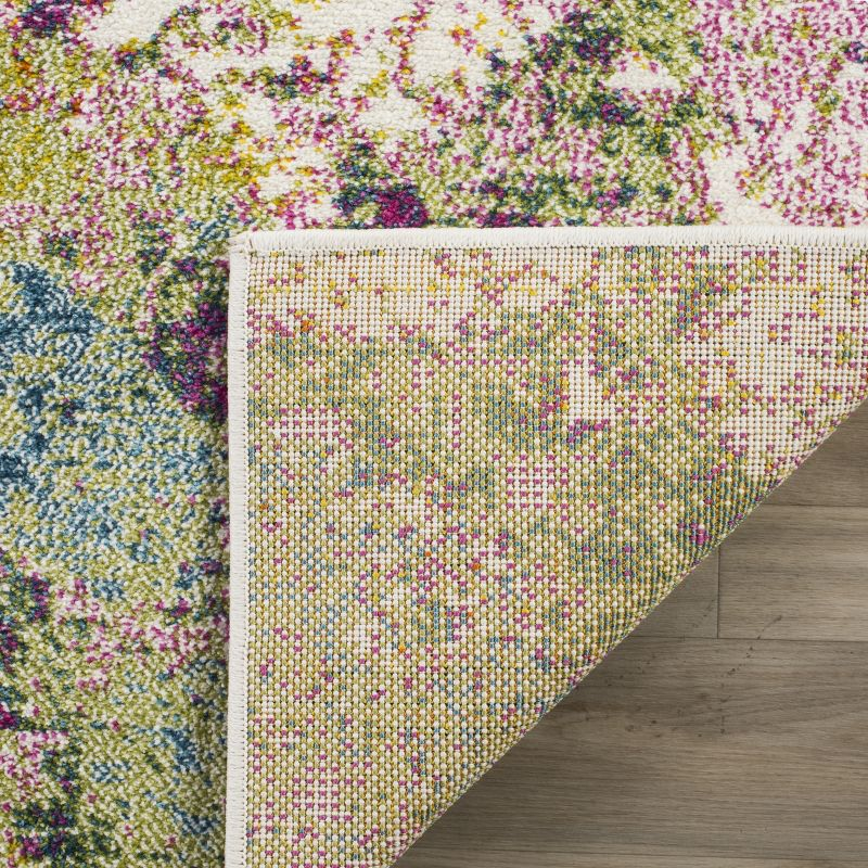 Watercolor WTC696 Power Loomed Indoor Area Rug - Light Green/Rose - 6'7"x6'7" - Safavieh