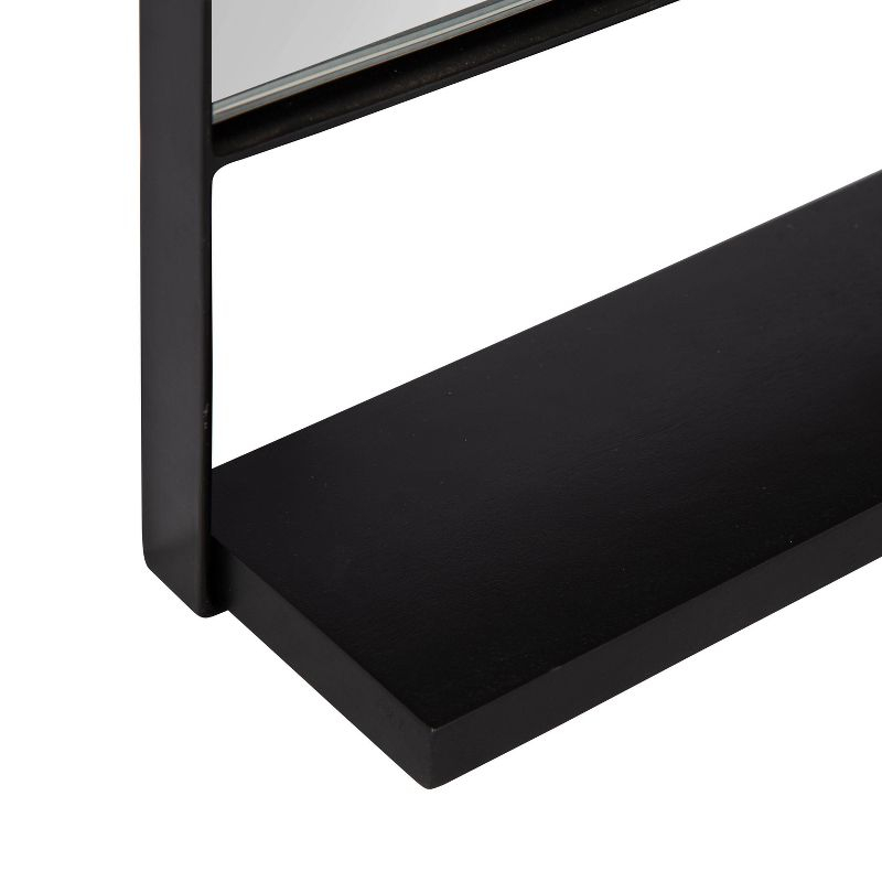 20" x 34" Chadwin Decorative Wall Mirror with Shelf Black - Kate & Laurel All Things Decor: Arched, Farmhouse-Inspired
