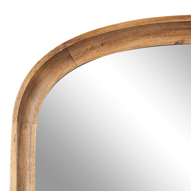 24"x36" Hatherleigh Basket Arch Wall Mirror Rustic Brown - Kate & Laurel All Things Decor: Modern Farmhouse Design, No Assembly Required