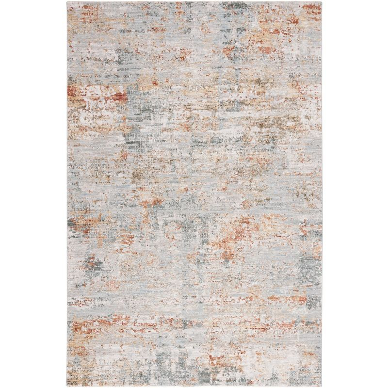 Adrianna ADN200 Machine Made Indoor Area Rug - Blue/Rust - 8'x10' - Safavieh