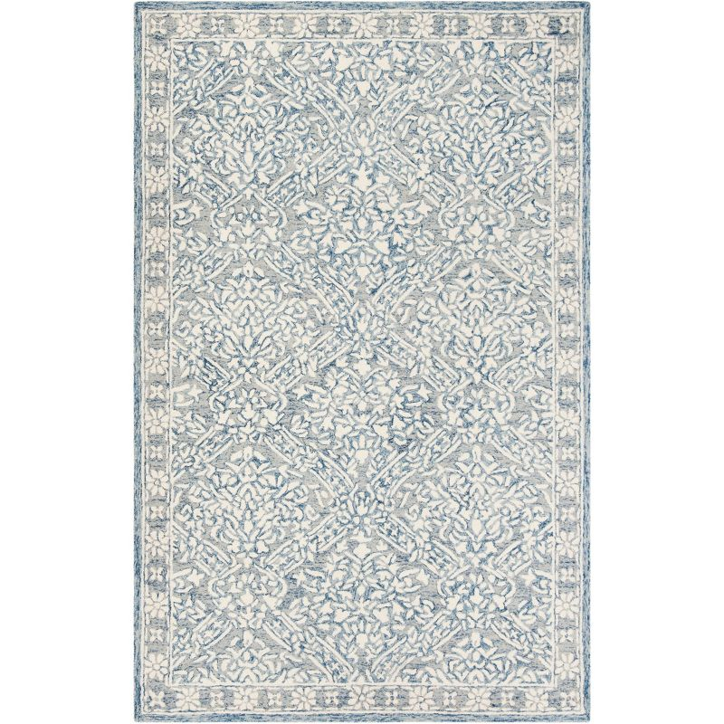 Micro-Loop MLP510 Hand Tufted Area Rug - Blue/Ivory - 3'x5' - Safavieh.