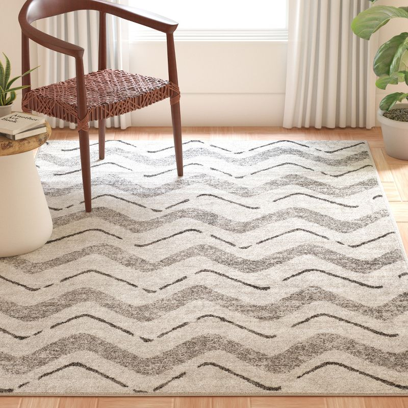 Adirondack ADR121 Power Loomed Area Rug - Silver/Charcoal - 8'x10' - Safavieh.