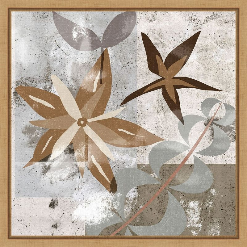 Amanti Art Autumn Forest Flowers II by Melissa Wang Canvas Wall Art Print Framed 16 x 16-in.