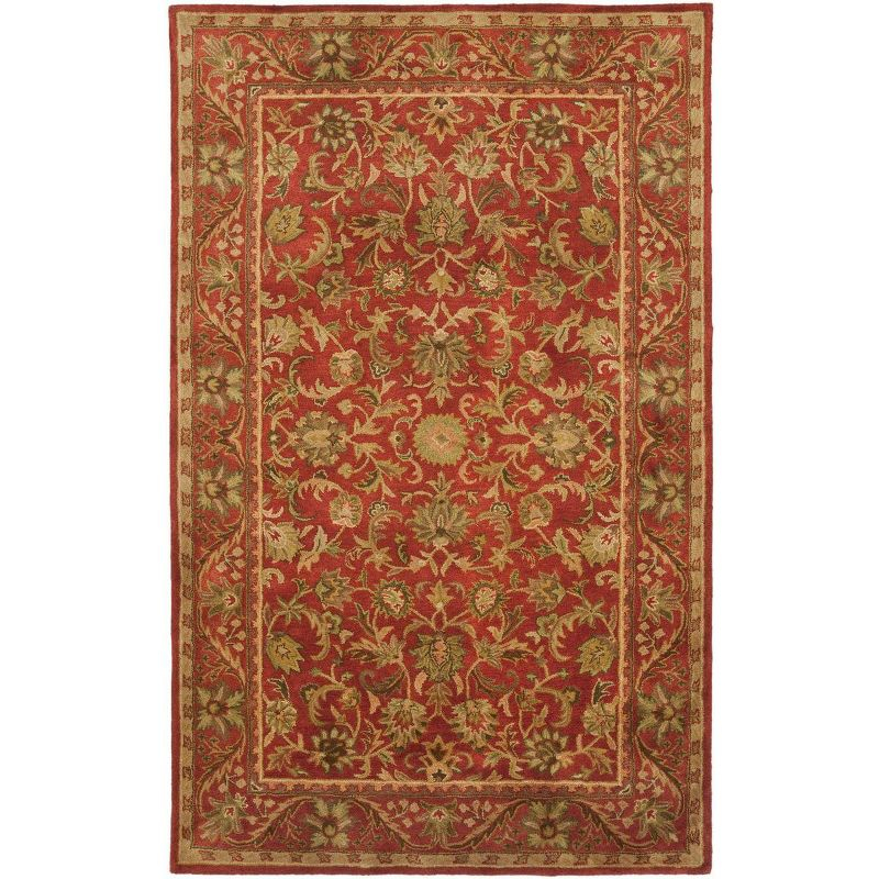 Antiquity AT52 Hand Tufted Indoor Area Rug - Red/Red - 5'x8' - Safavieh