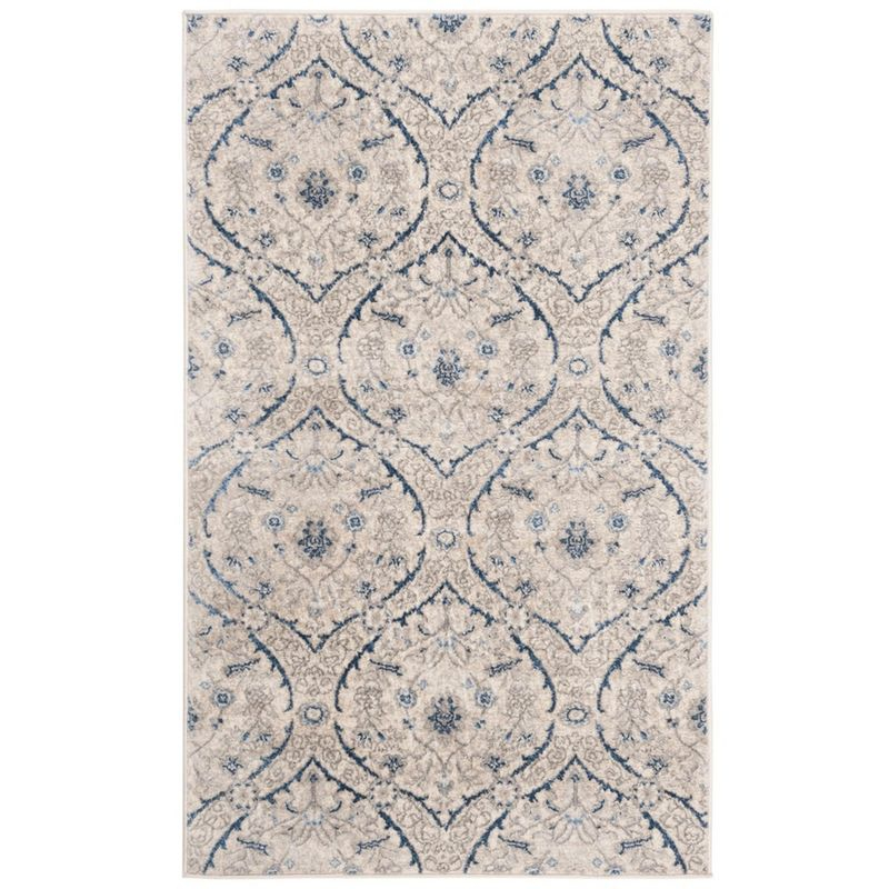 Brentwood BNT860 Power Loomed Area Rug - Light Grey/Blue - 4'x6' - Safavieh.