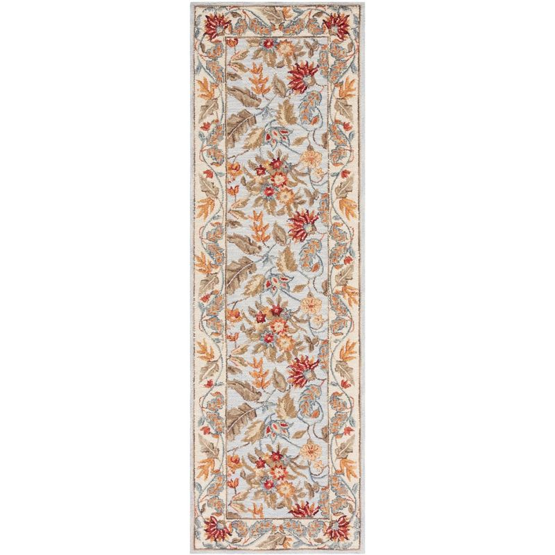 Chelsea HK141 Handmade Runner Rug - 2'6"x20' - Light Blue - Safavieh