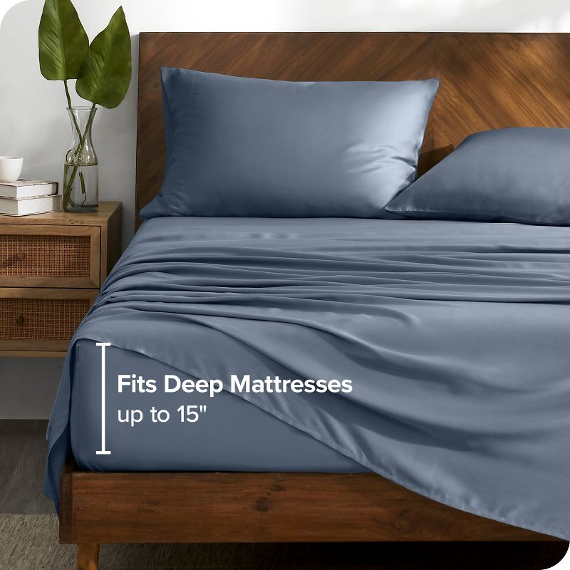 Twin XL Indigo TENCEL™ Lyocell Sheet Set by Bare Home