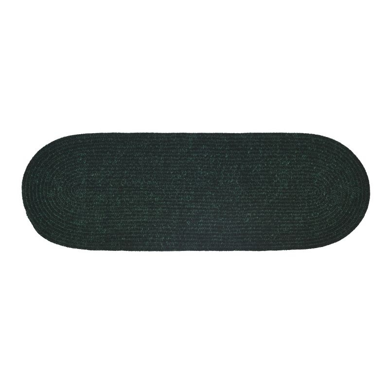24" x 72" Chenille Solid Collection Emerald Green Reversible Indoor Area Utility Runner Rug - Better Trends