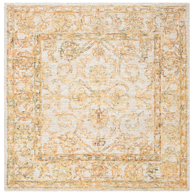 Abstract ABT477 Hand Tufted Area Rug - Beige/Gold - 6' X 6' Square - Safavieh.
