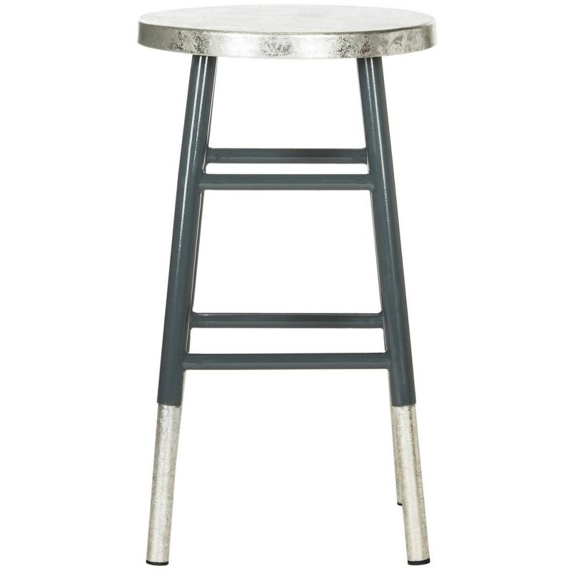 Kenzie Silver Dipped Counter Stool - FOX3211 - Grey/Silver - Safavieh Couture