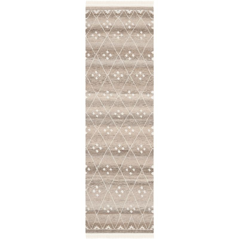 Natural Kilim NKM316 Hand Woven Runner Rug - Natural/Ivory - 2'3"x8' - Safavieh.