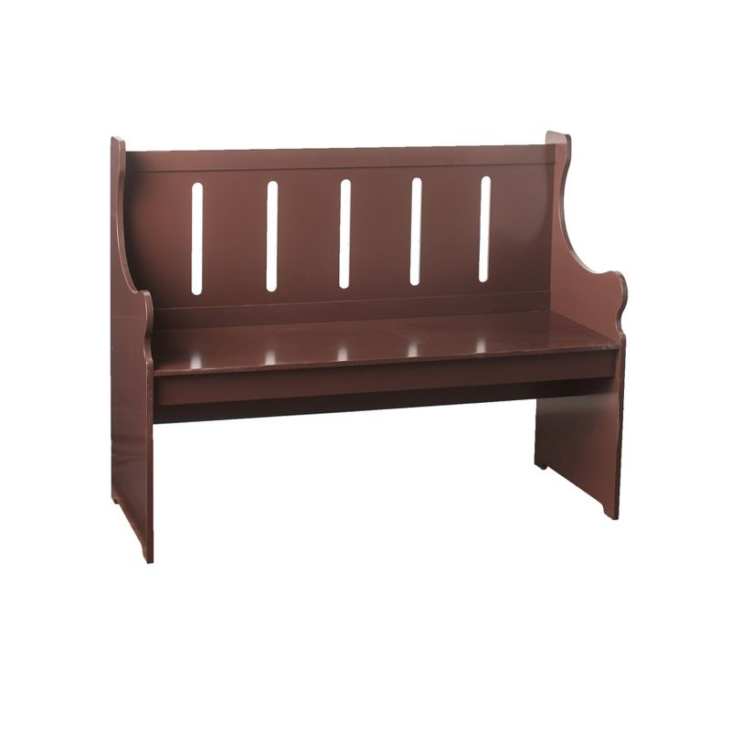 The Lakeside Collection Pew Style Benches - Weathered Wood