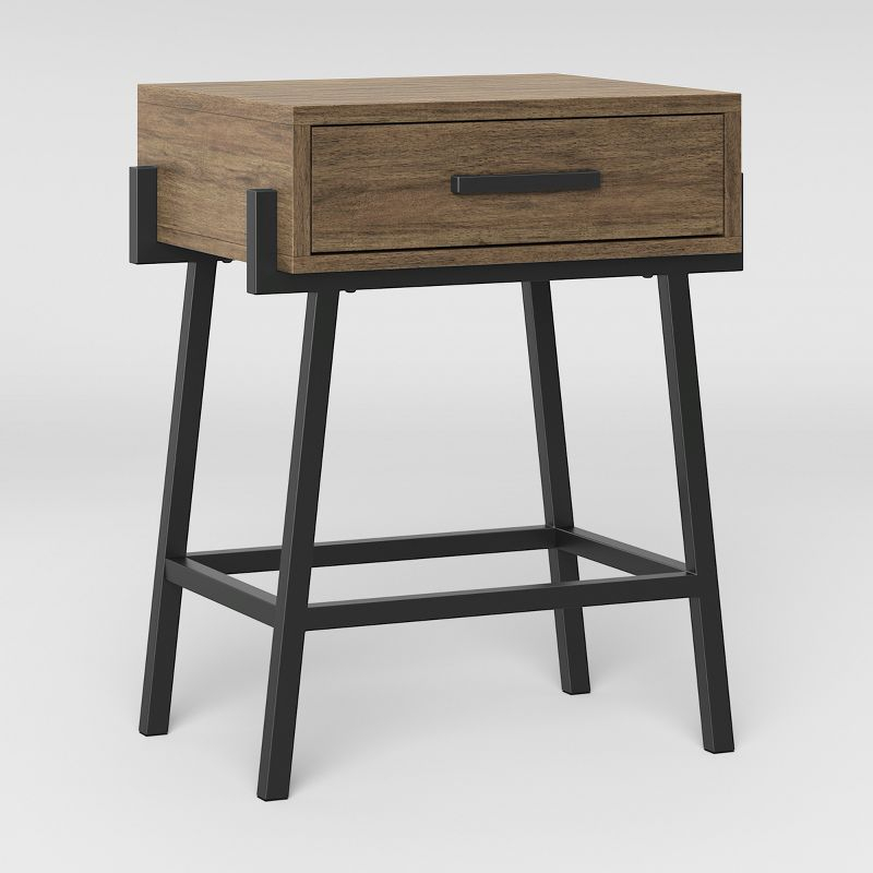 Corinna Angle Leg Side Table Wood - Threshold™: Modern Rectangle Accent Table