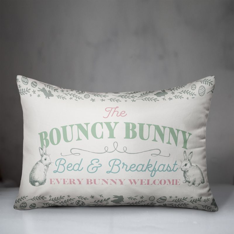 Creative Products The Bouncy Bunny Bed and Breakfast 20 x 14 Spun Poly Pillow