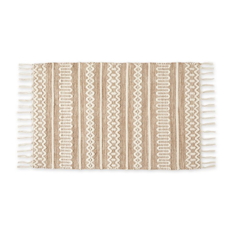 Design Imports Chenille Doodle Lines Rug - Stone - 2 X 3 Ft
