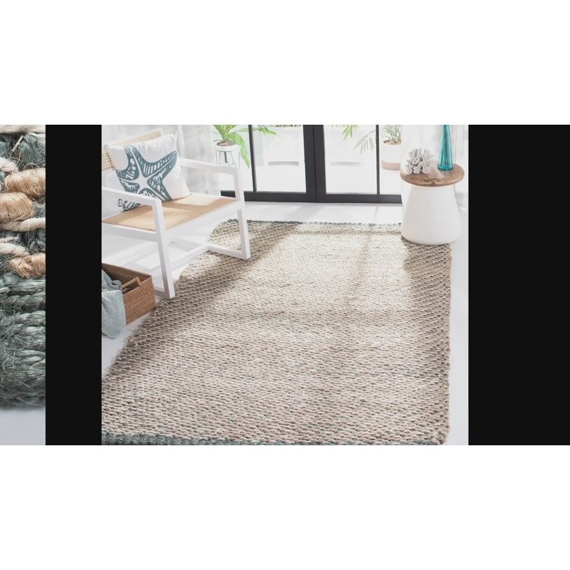 Natural Fiber NF454 Hand Woven Indoor Area Rug - Blue/Natural - 5'x8' - Safavieh.