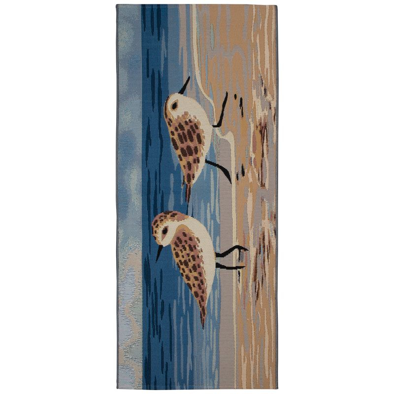 Liora Manne Esencia Sandpipers Indoor/Outdoor Mat Sand 1'11" x 4'11"