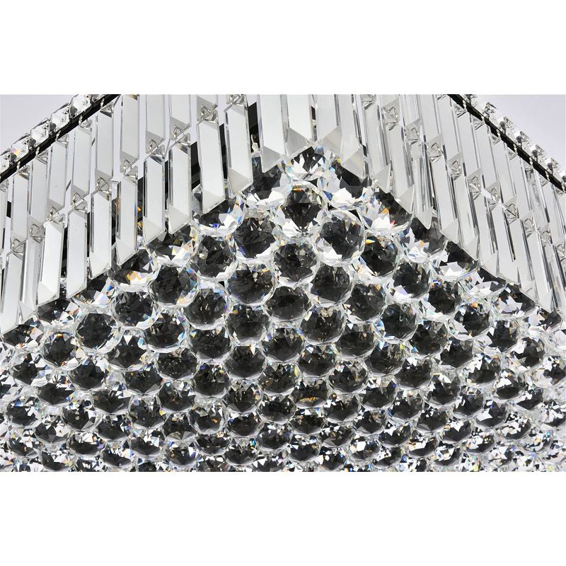 Elegant Lighting Gabe 1-Light Pendant in Black with Seeded Glass Cylinder