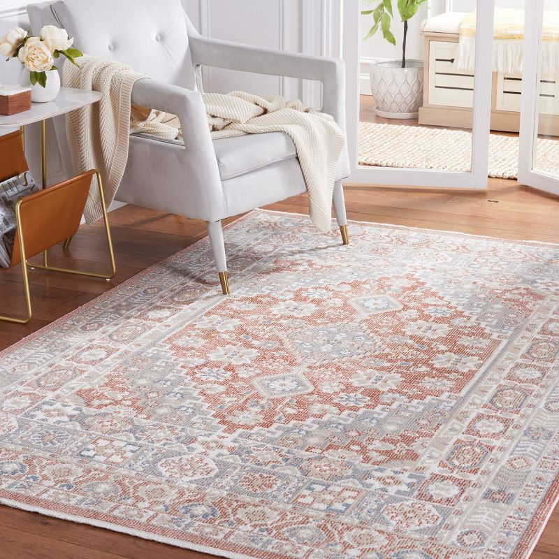 Blair Washable BLR206 Power Loomed Machine Washable Area Rug - Rose/Grey - 5'3"x7'6" - Safavieh.