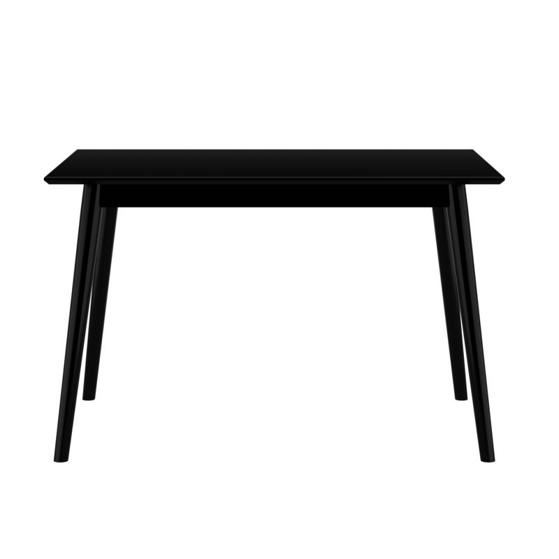 Plank+Beam 48" Mid Century Modern Dining Table, Solid Wood Kitchen & Dining Room Table for 4, Black