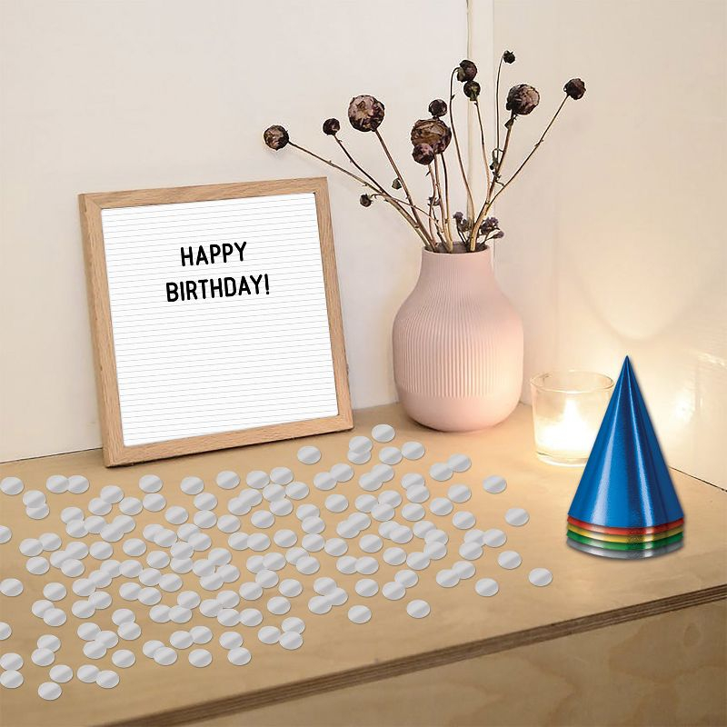 Beistle Metallic Silver Deluxe Dot 1" Confetti, 3 bags at .5 oz, (1.5 Oz/Pkg) Silver