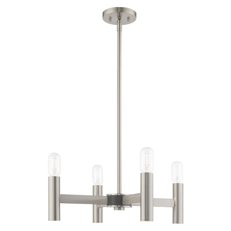 Livex Lighting Copenhagen 4 - Light Chandelier in  Brushed Nickel