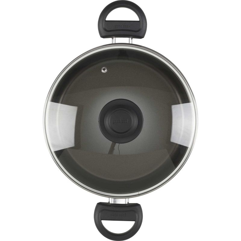 GoodCook 4.7qt Everyday Dutch Oven with Lid: Nonstick Aluminum, Dishwasher-Safe, Gas & Electric Compatible, 14.5" Diameter