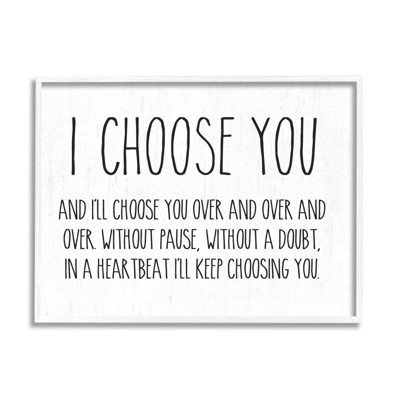 Stupell Industries I Choose You Romantic Framed Giclee Art, 16 x 20